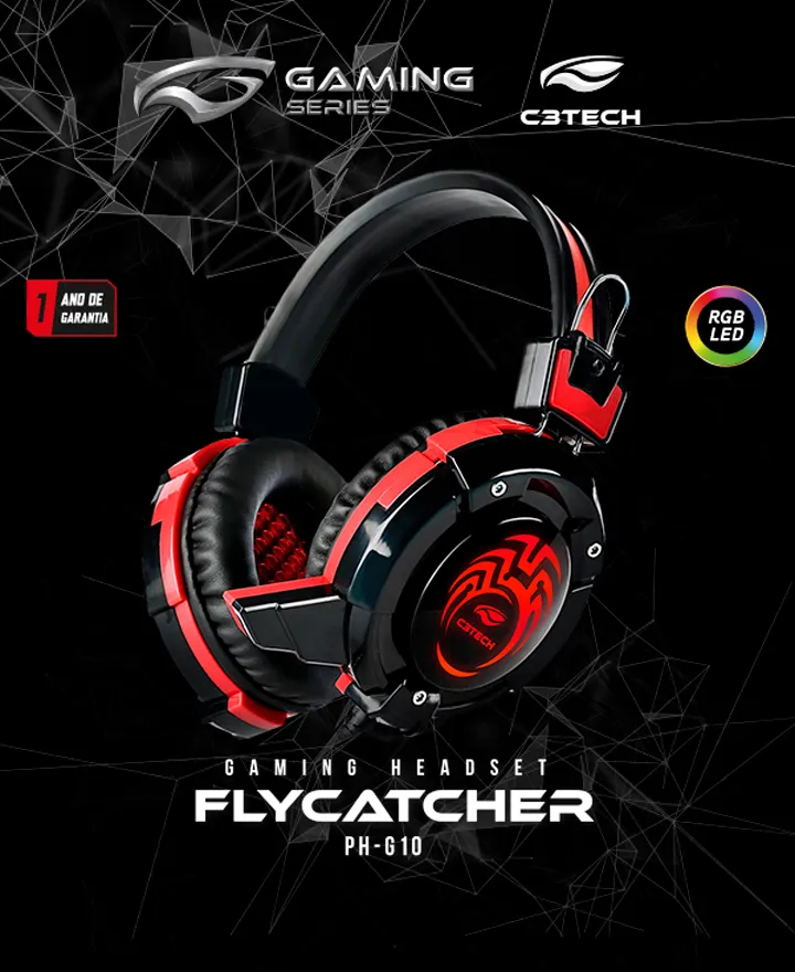 Fone de Ouvido Gamer com Microfone Flycatcher PH-G10