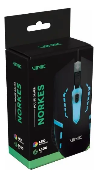 Mouse Gamer NORKES USB VINIK, LED - 1500 DPI