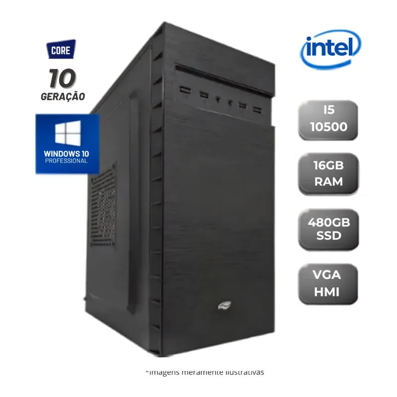 Computador Intel Core i5-10500T 16GB DDR4 SSD 480GB
