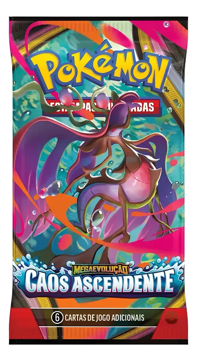 1 Booster (6 Cartas) Mega Evolução Caos Ascendente